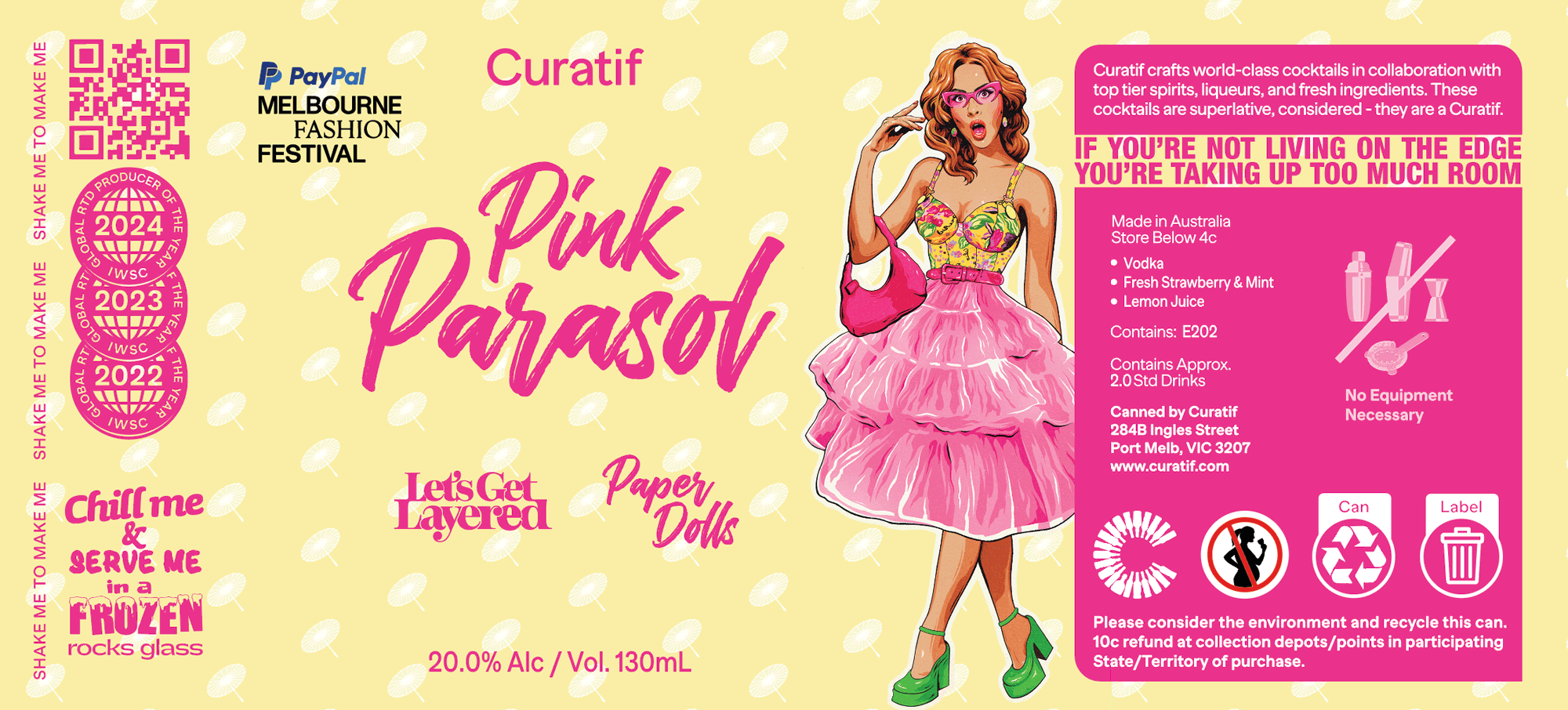 Flat artwork for the label
